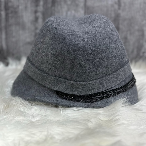 Affliction Wool Fedora Hat with Chain - Picture 2 of 10